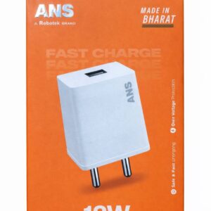 ANS G2 12W fast charger with USB cable by Robotek brand for mobile charging