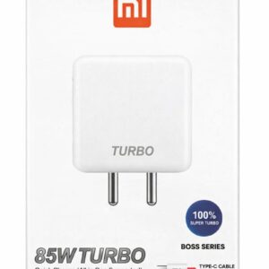 Mi 85W Turbo Fast Charger with Type-C cable, white color, Boss Series quick charge adapter